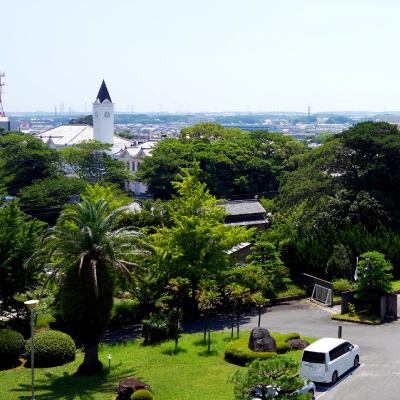 本館からみた田原の街